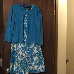 Sag Harbor cardigan and dress set size 12